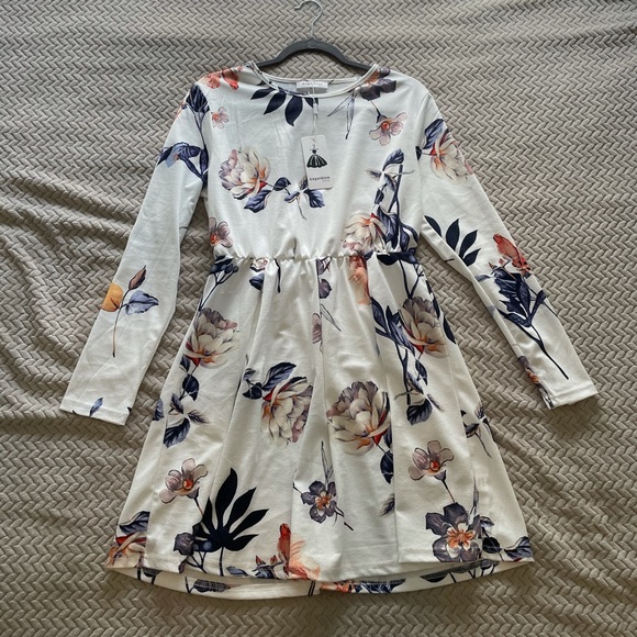 Floral long sleeve dress